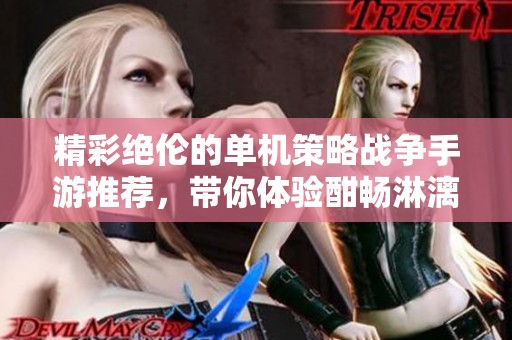 精彩绝伦的单机策略战争手游推荐，带你体验酣畅淋漓的战争策略之旅