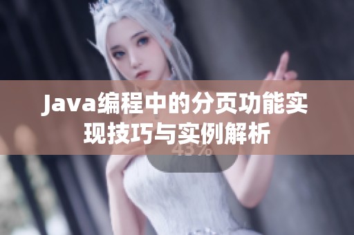 Java编程中的分页功能实现技巧与实例解析