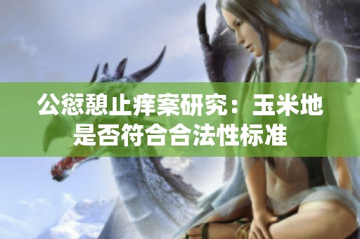 公愆憩止痒案研究：玉米地是否符合合法性标准