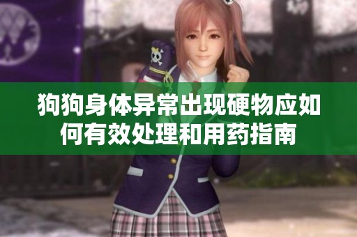 狗狗身体异常出现硬物应如何有效处理和用药指南
