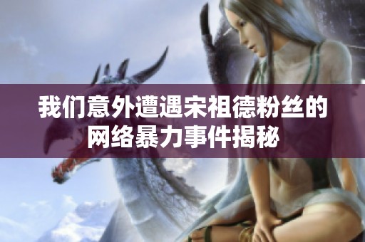 我们意外遭遇宋祖德粉丝的网络暴力事件揭秘