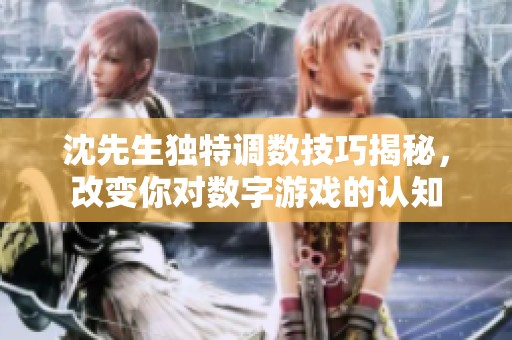 沈先生独特调数技巧揭秘，改变你对数字游戏的认知