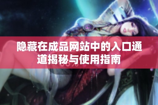 隐藏在成品网站中的入口通道揭秘与使用指南