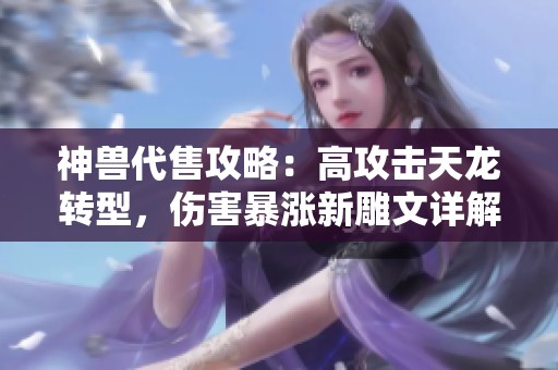 神兽代售攻略：高攻击天龙转型，伤害暴涨新雕文详解