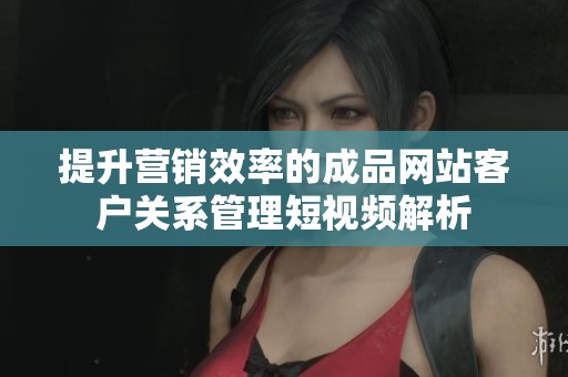 提升营销效率的成品网站客户关系管理短视频解析