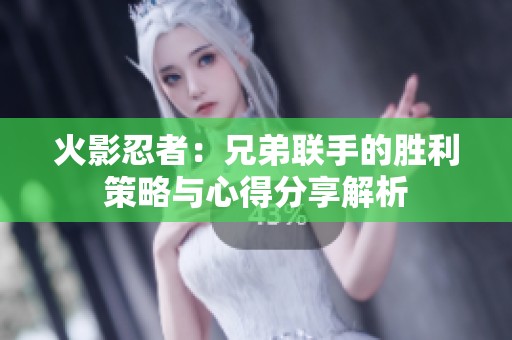 火影忍者：兄弟联手的胜利策略与心得分享解析