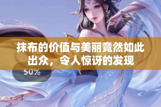 抹布的价值与美丽竟然如此出众，令人惊讶的发现