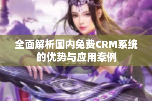 全面解析国内免费CRM系统的优势与应用案例