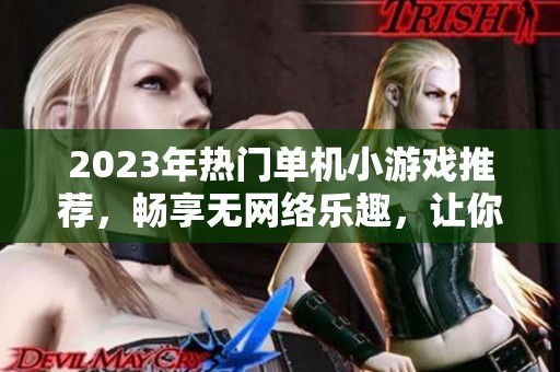 2023年热门单机小游戏推荐，畅享无网络乐趣，让你尽情体验游戏的乐趣与刺激