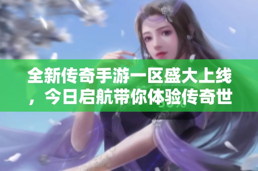 全新传奇手游一区盛大上线，今日启航带你体验传奇世界的震撼冒险旅程！