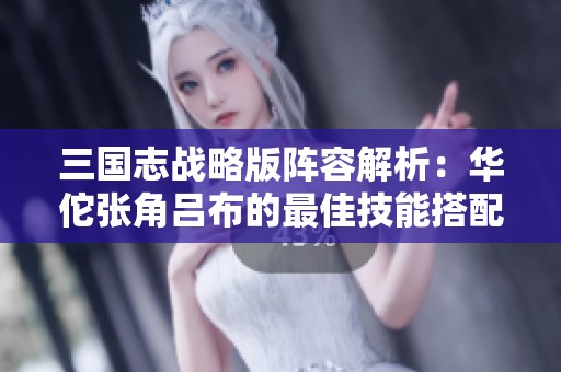 三国志战略版阵容解析：华佗张角吕布的最佳技能搭配与战斗策略揭秘