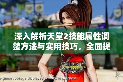 深入解析天堂2技能属性调整方法与实用技巧，全面提升你的游戏体验