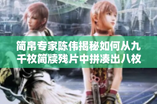 简帛专家陈伟揭秘如何从九千枚简牍残片中拼凑出八枚完整简的过程