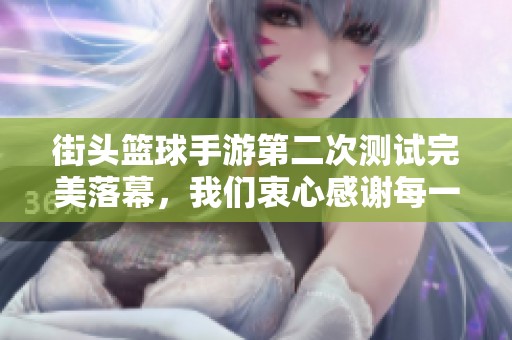 街头篮球手游第二次测试完美落幕，我们衷心感谢每一位参与者的支持与热情