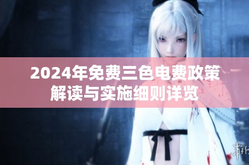 2024年免费三色电费政策解读与实施细则详览