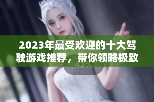 2023年最受欢迎的十大驾驶游戏推荐，带你领略极致驾驶乐趣与体验