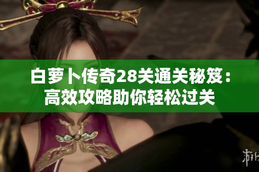 白萝卜传奇28关通关秘笈：高效攻略助你轻松过关