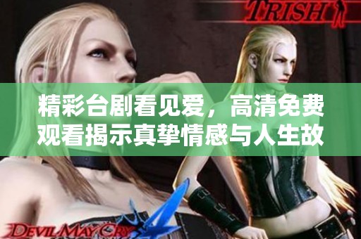 精彩台剧看见爱，高清免费观看揭示真挚情感与人生故事