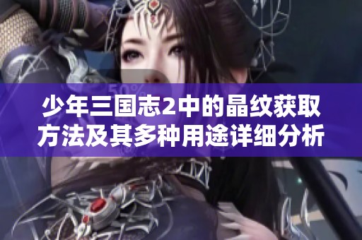 少年三国志2中的晶纹获取方法及其多种用途详细分析