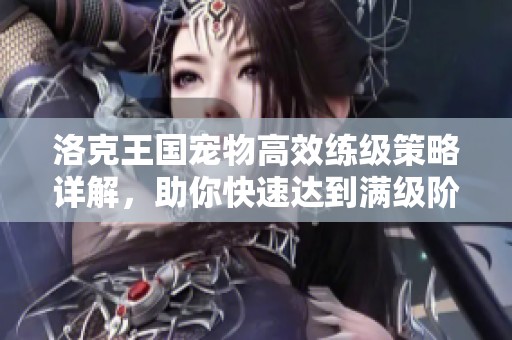 洛克王国宠物高效练级策略详解，助你快速达到满级阶段