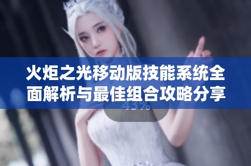 火炬之光移动版技能系统全面解析与最佳组合攻略分享
