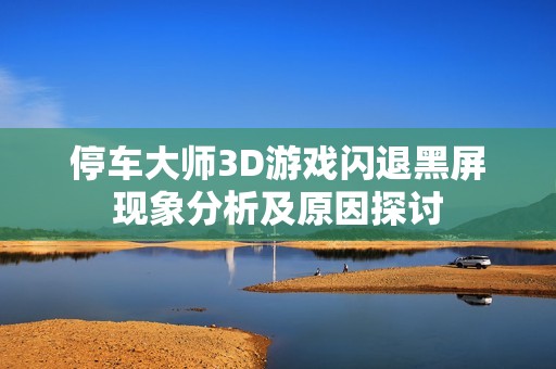 停车大师3D游戏闪退黑屏现象分析及原因探讨