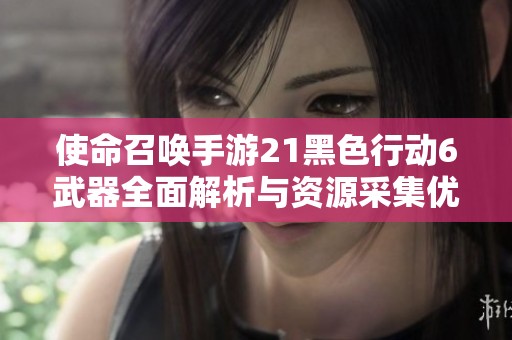 使命召唤手游21黑色行动6武器全面解析与资源采集优化攻略