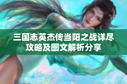 三国志英杰传当阳之战详尽攻略及图文解析分享