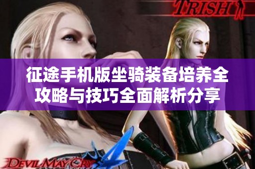 征途手机版坐骑装备培养全攻略与技巧全面解析分享