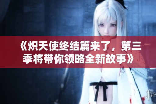 《炽天使终结篇来了，第三季将带你领略全新故事》