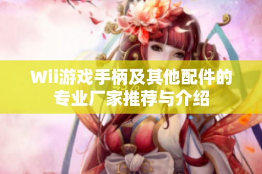 Wii游戏手柄及其他配件的专业厂家推荐与介绍