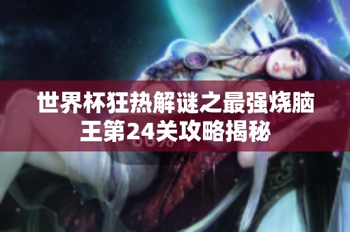 世界杯狂热解谜之最强烧脑王第24关攻略揭秘