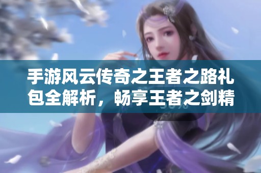 手游风云传奇之王者之路礼包全解析，畅享王者之剑精彩玩法！