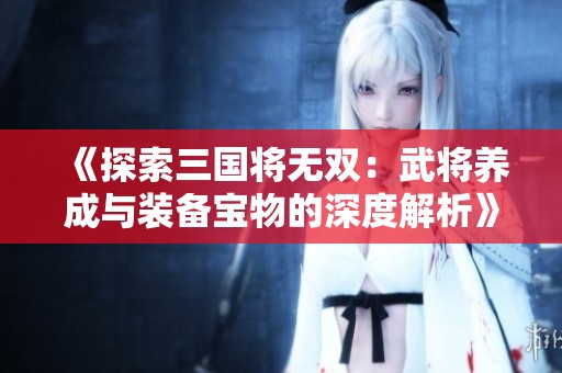 《探索三国将无双：武将养成与装备宝物的深度解析》