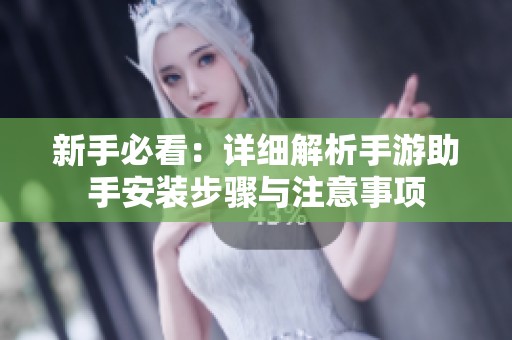 新手必看：详细解析手游助手安装步骤与注意事项