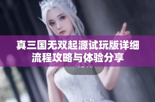 真三国无双起源试玩版详细流程攻略与体验分享