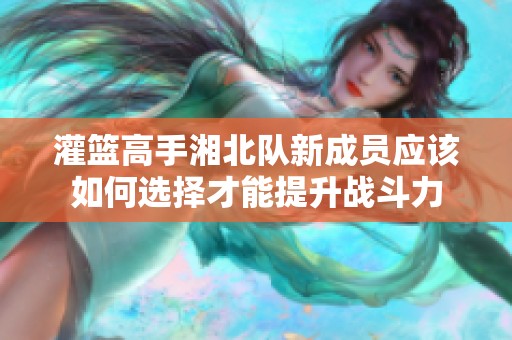 灌篮高手湘北队新成员应该如何选择才能提升战斗力