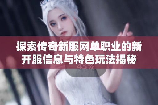 探索传奇新服网单职业的新开服信息与特色玩法揭秘