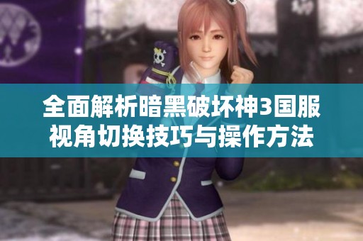 全面解析暗黑破坏神3国服视角切换技巧与操作方法