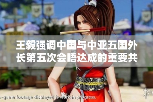 王毅强调中国与中亚五国外长第五次会晤达成的重要共识与合作愿景